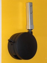 New Front dual wheel accessory / front locking brake
2.5" X 5" diameter wheel
Easily attaches to Large or Jr. carts